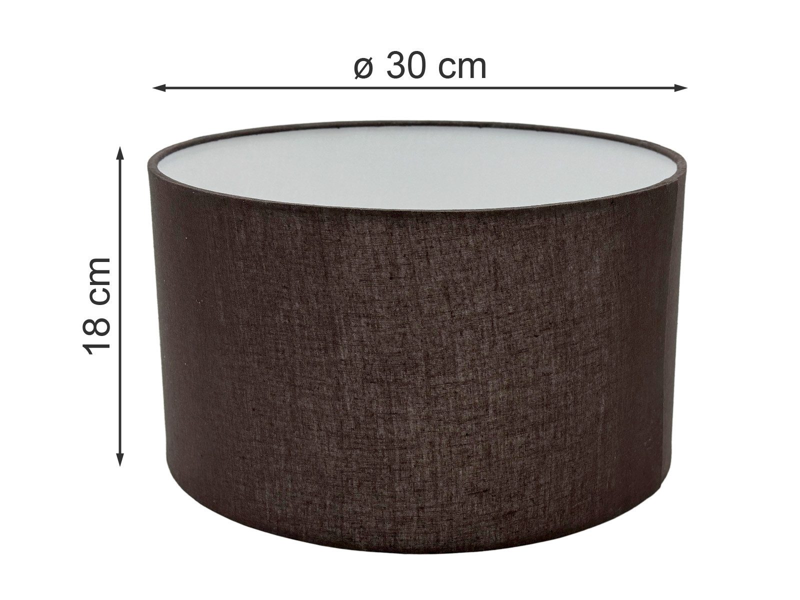 Amagohome Lampenschirm Lampenschirm 30 cm aus Baumwolle-Leinen – E27 Sockel – Leinenweiß oder