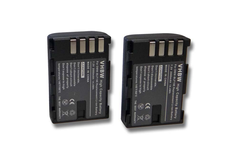 vhbw Ersatz für Panasonic DMW-BLF19E für Kamera-Akku Li-Ion 1100 mAh (7,2 V)