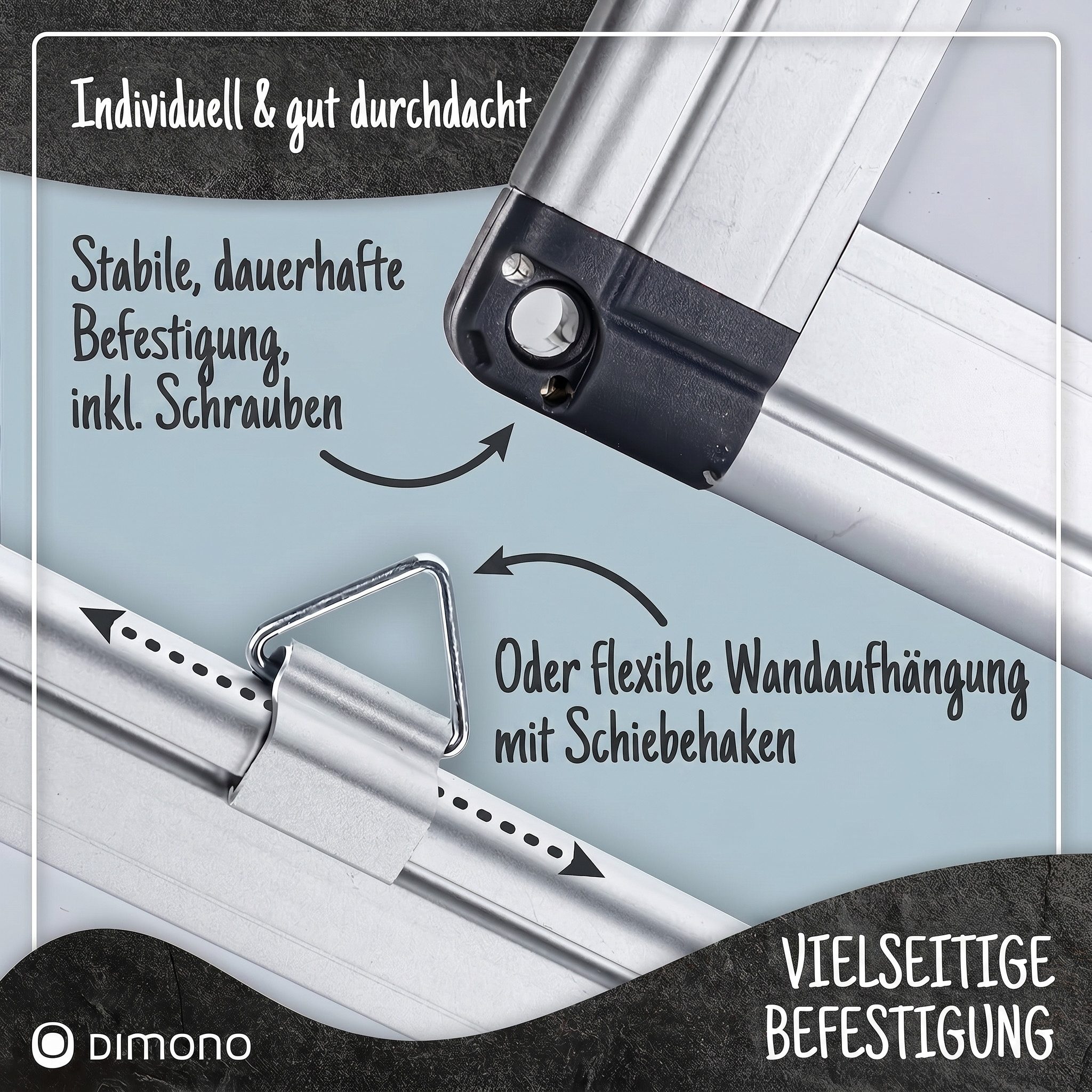 Goods+Gadgets Wandtafel Wandtafel Whiteboard Magnettafel 90×59cm–Abwischbar & Wiederverwendbar, (Magnetisch & Abwischbar, mit 4 Magnete), für Schule & Büro