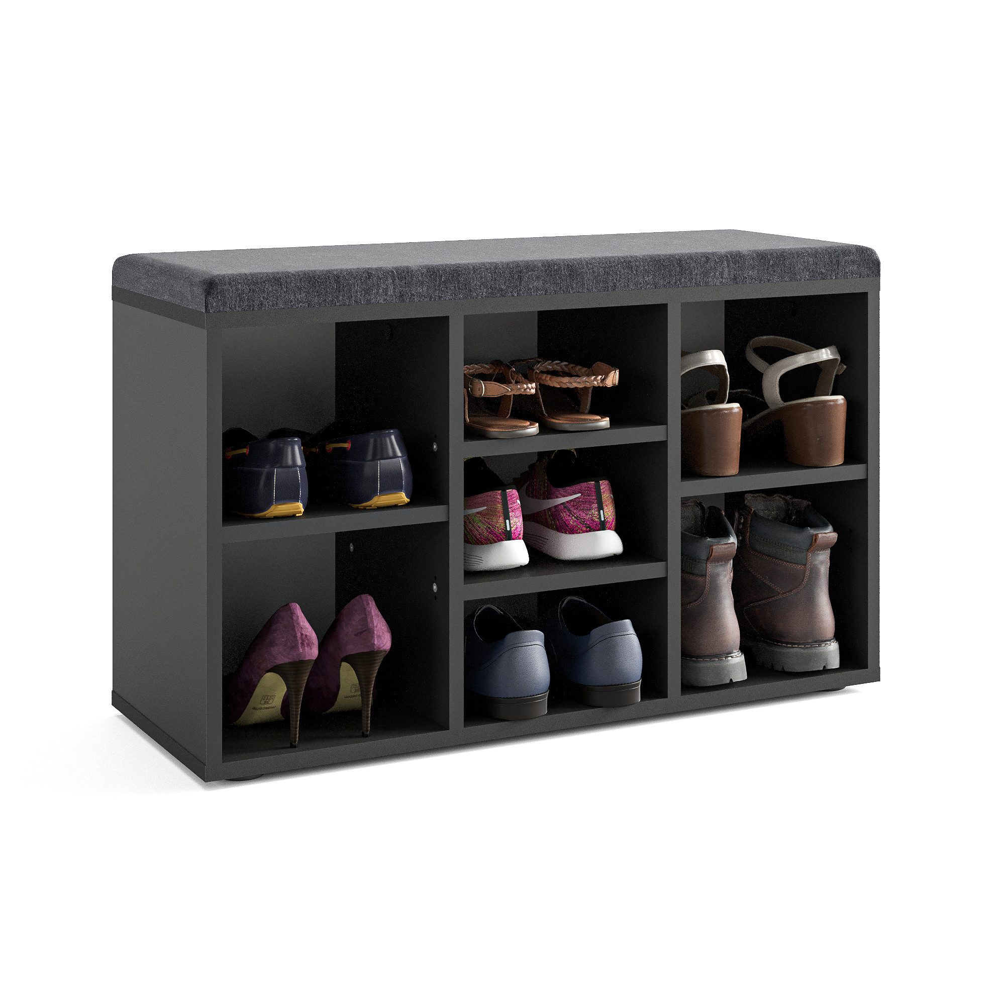 KOMTO Schuhbank Schuhregal mit Sitzfläche Flur günstig online kaufen