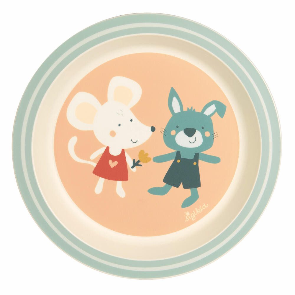 Sigikid Teller 4 Freunde Maus und Hase Yellow