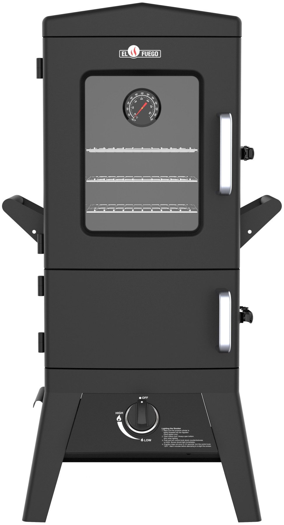 El Fuego Коптильні Gasgrill "Portland W2" von El Fuego®, Коптильні mit Fenster, 3,5 kW