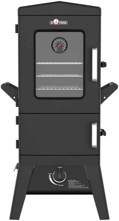 El Fuego Smoker Gasgrill "Portland W2" von El Fuego®, Smoker mit Fenster, 3,5 kW