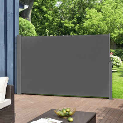 ® Markise 400x120cm grau Sonnenschutz Beschattung Terrasse Garten pro.tec 