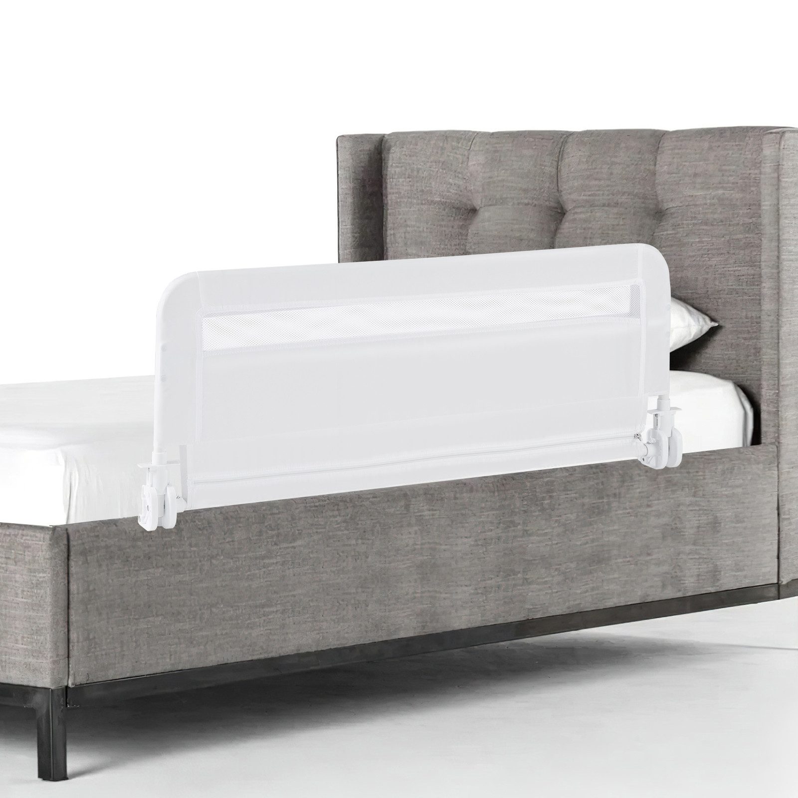 COSTWAY Bettschutzgitter (1 St), Bettgitter, mit Sicherheitsgurt, klappbar, günstig online kaufen