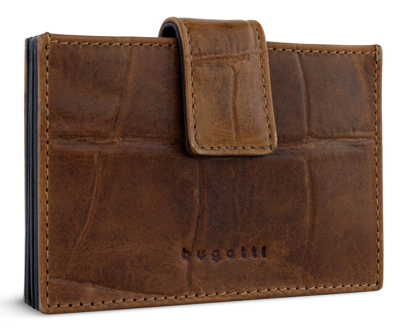 bugatti Kartenetui Card Holder, aus echtem Leder mit RFID-Blocker Schutz