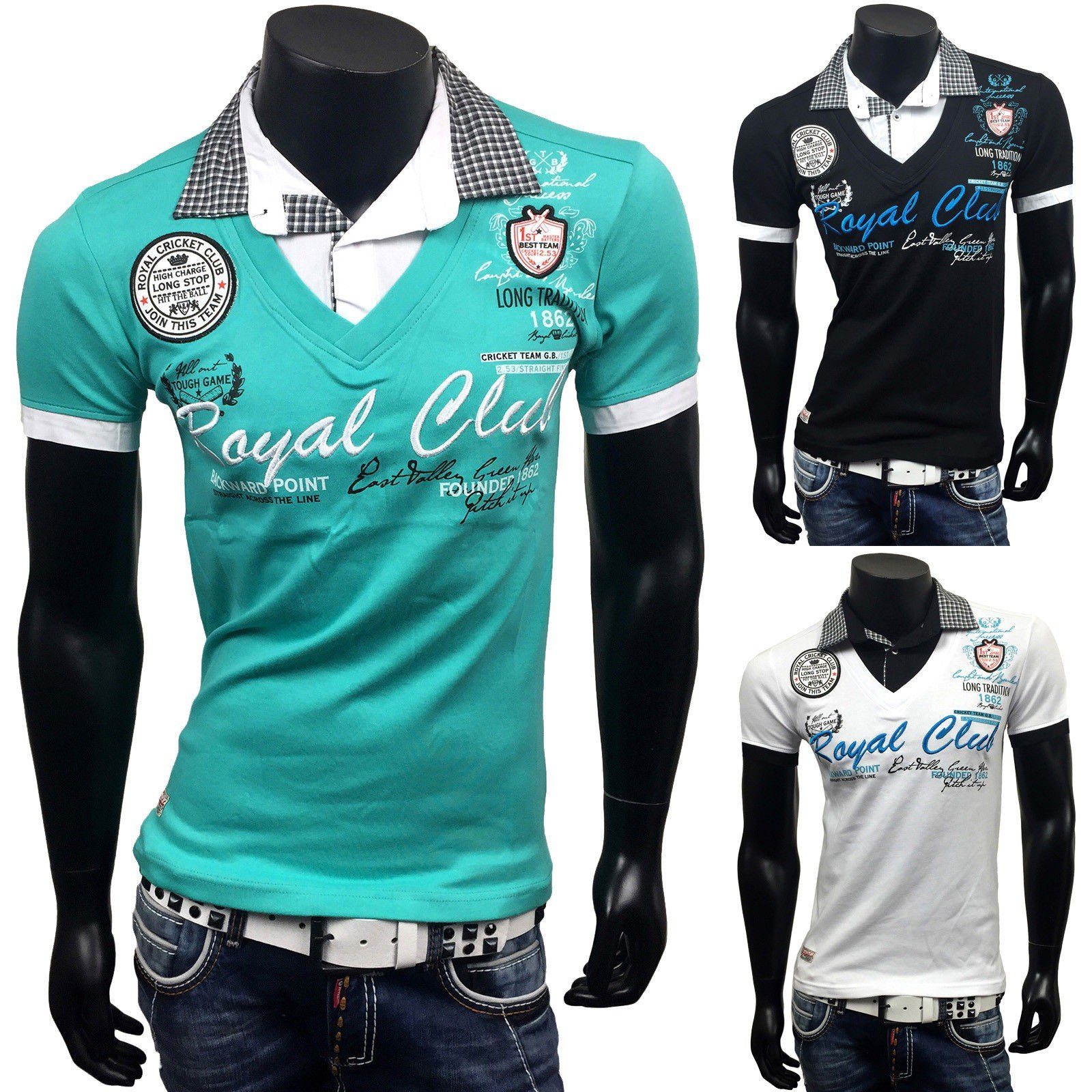 T-Shirt Baxboy Poloshirt im trendigen 2-in-1-Design 2350