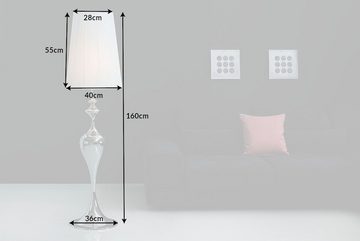 riess-ambiente Stehlampe LUCIE 160cm weiß, ohne Leuchtmittel, Wohnzimmer · Metall · Barock · Esszimmer