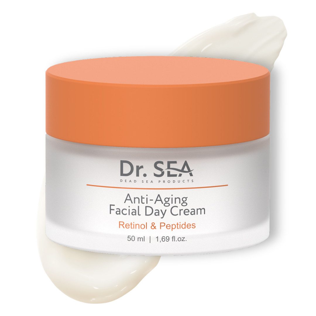 DR. SEA Tagescreme Anti-Aging Gesichtscreme Retinol Peptide, Mit Hyaluronsäure und Plumping-Effekt für sehr trockene Haut