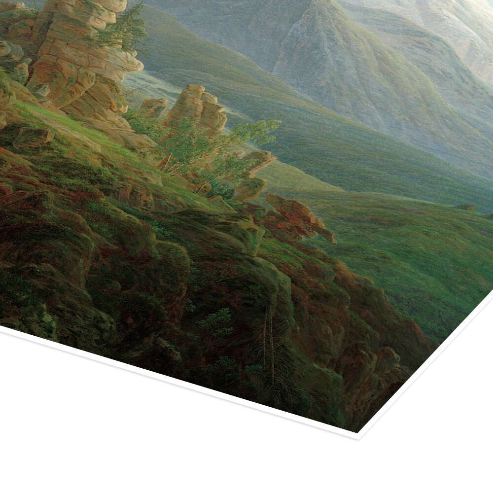 Posterlounge Wandbild Der Watzmann, Caspar David Friedrich, erhältlich als Poster, Leinwandbild, Wandsticker oder Acrylglasbild