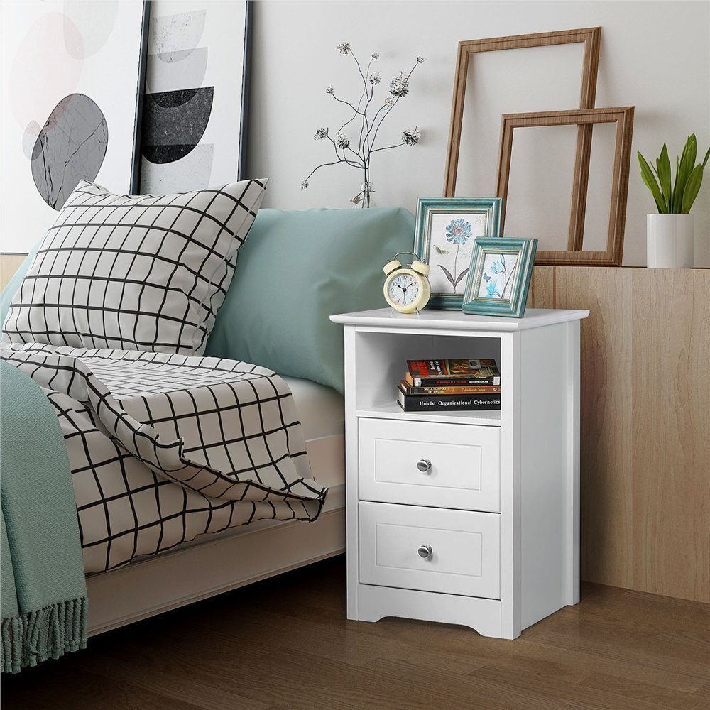 Yaheetech Nachttisch Nachtkonsole (1-St), Nachtschrank Beistelltisch mit 2 günstig online kaufen