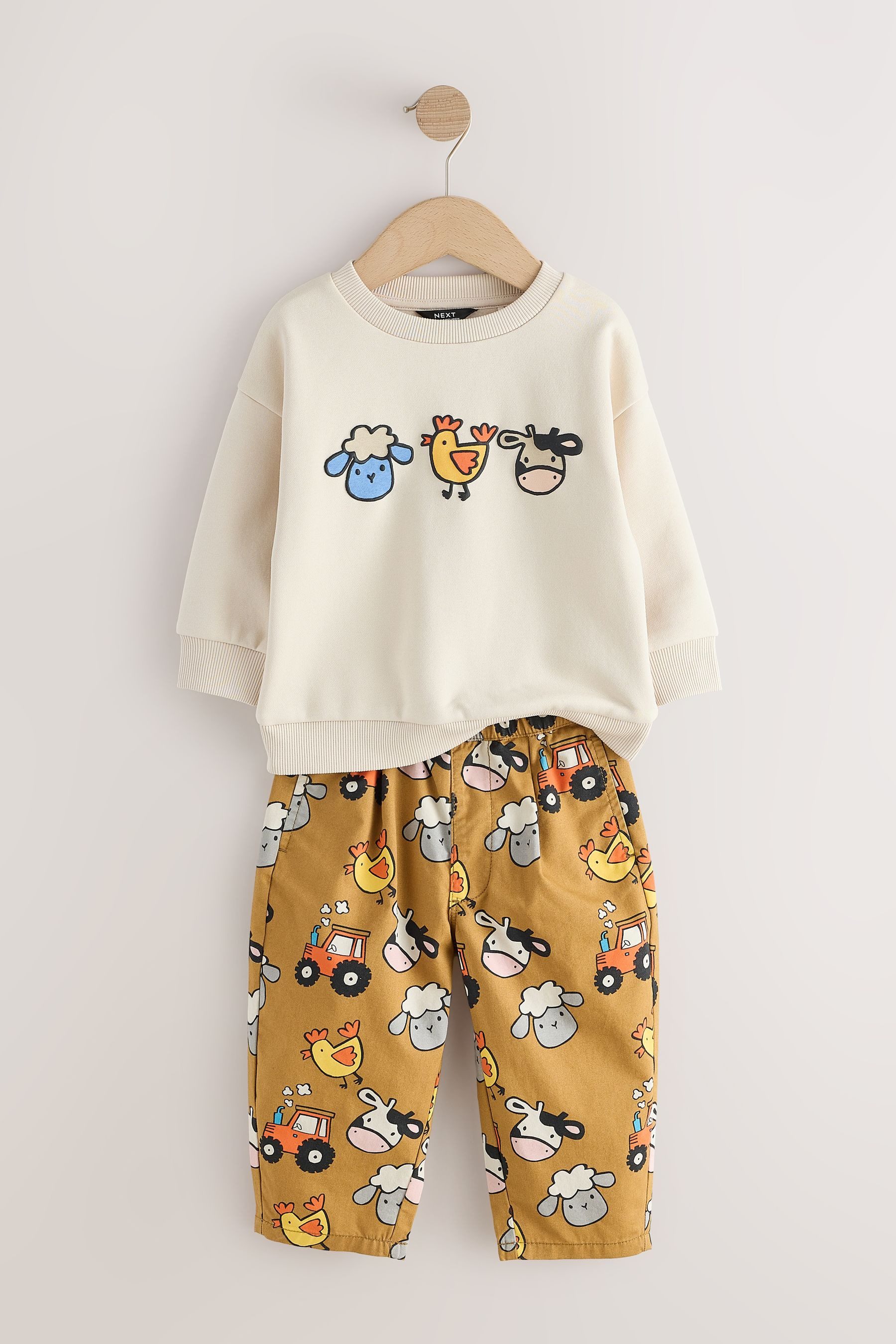 Next Top & Hose Langarmshirt und Hose mit weitem Bein im Set (2-tlg) – Bild 3 von 5