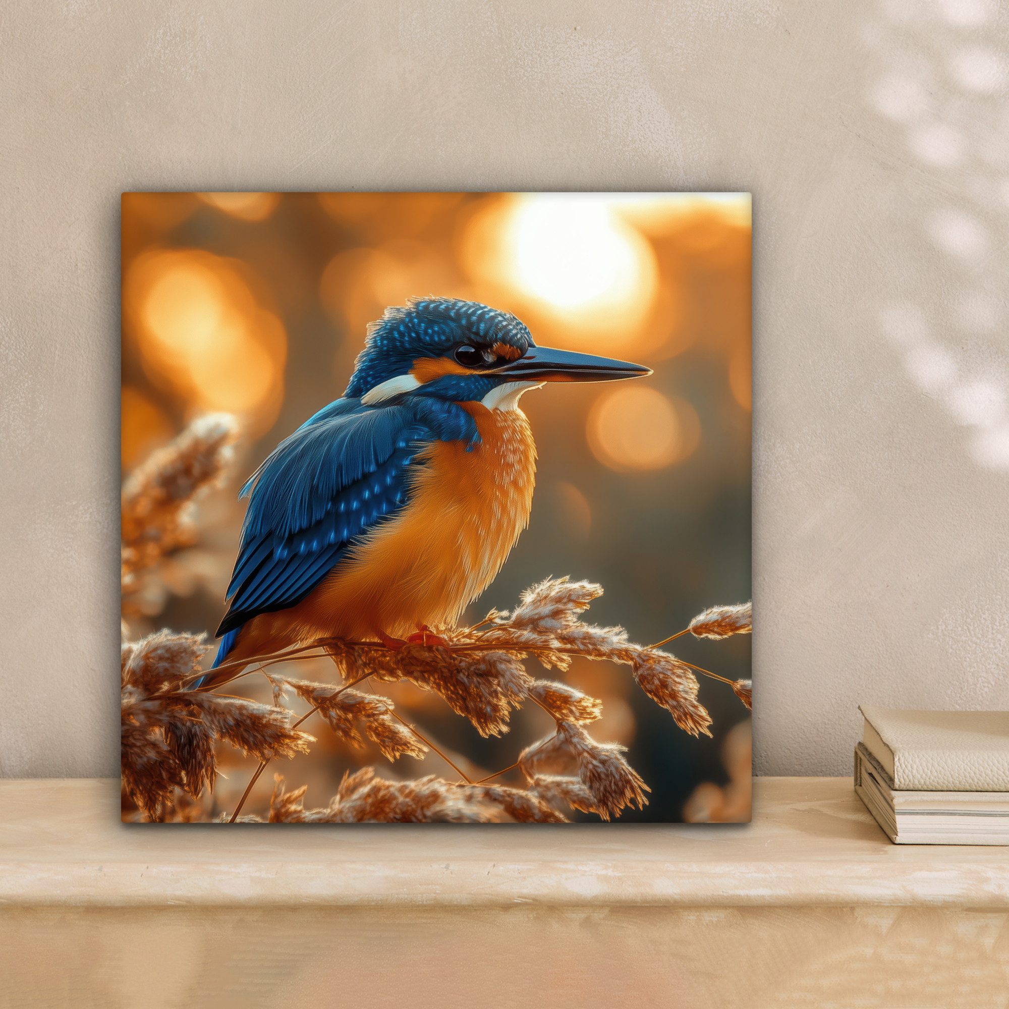 OneMillionCanvasses® Leinwandbild Eisvogel - Herbst - günstig online kaufen