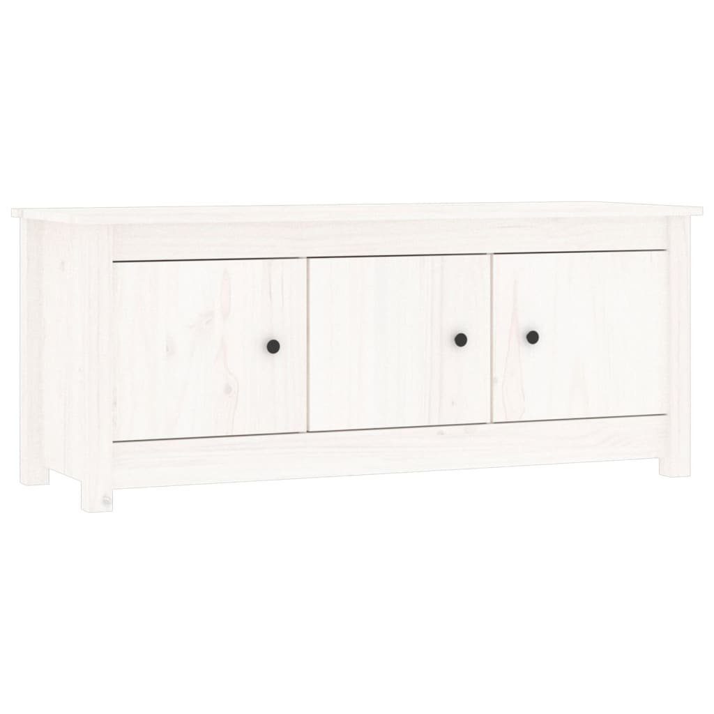 furnicato Schuhschrank Weiß 110x38x45,5 cm Massivholz Kiefer (1-St)