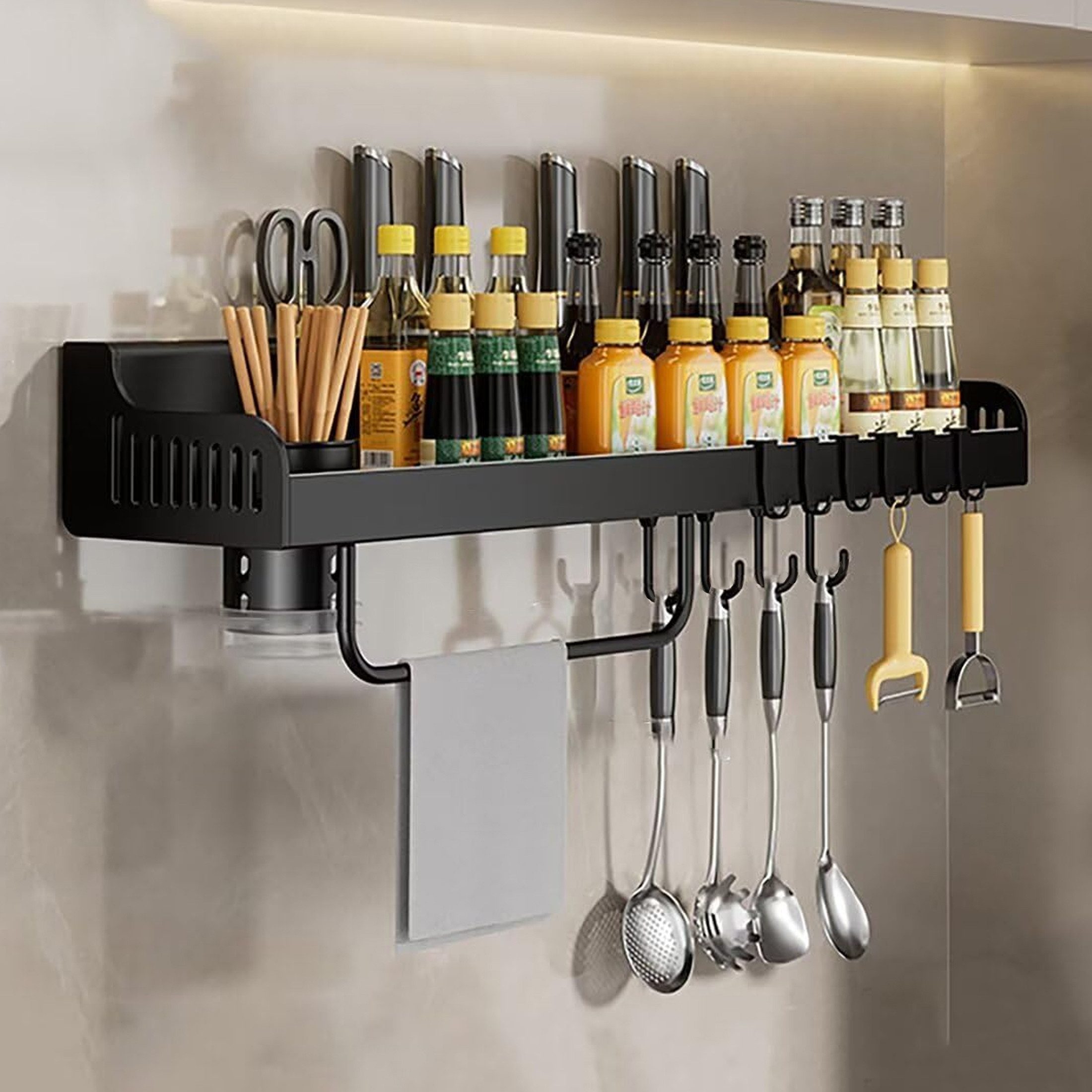 Masbekte Gewürzregal Küchenorganizer-Set, Hängendes Küchenregal mit günstig online kaufen