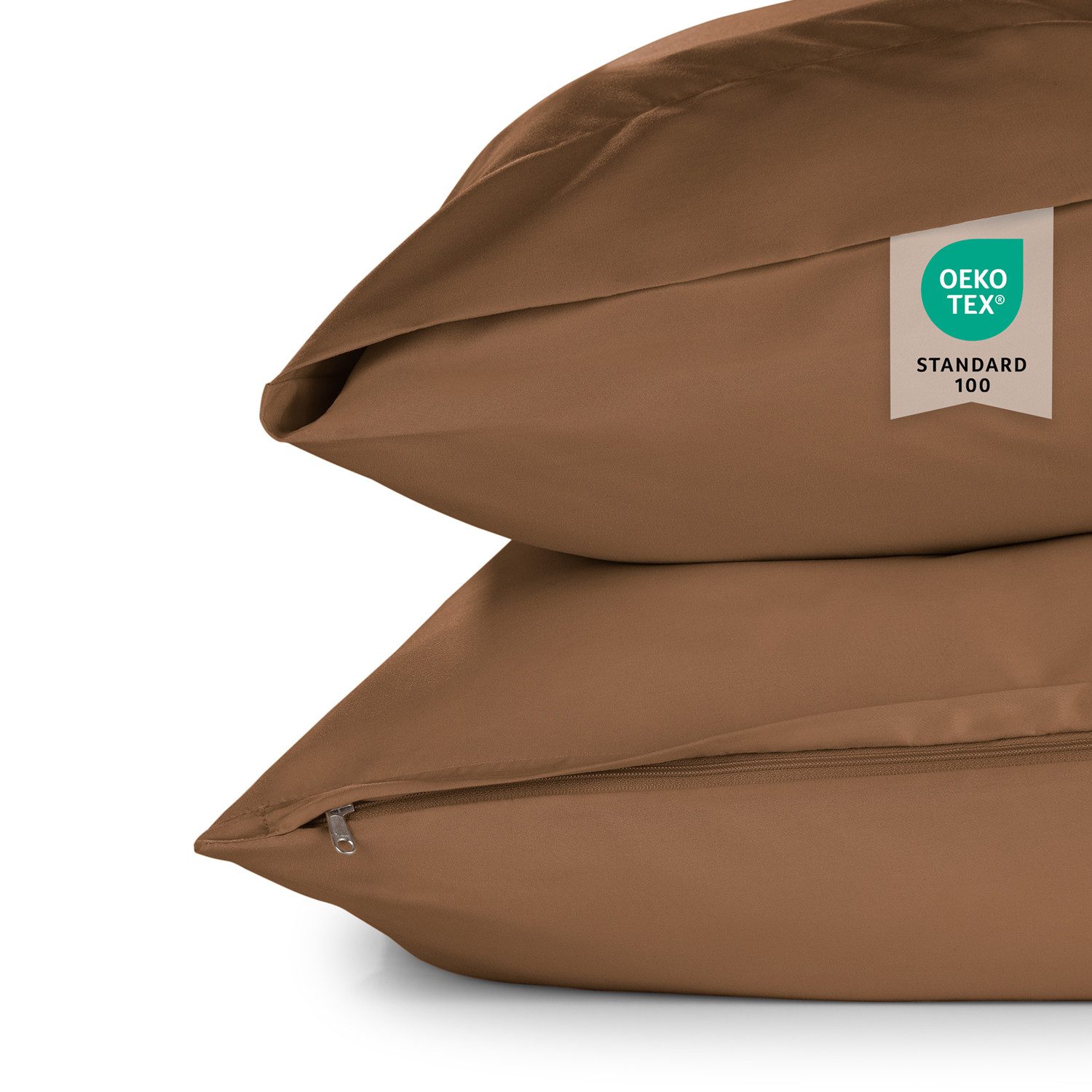 Blumtal Kissenbezüge aus gebürstetem Mikrofaser-Gewebe - Oeko-TEX zert. Kissenbezüge, (2 Stück), mit Reißverschluss oder Verschlusslasche