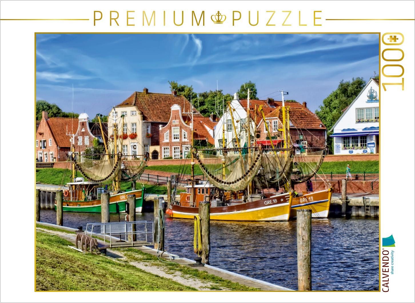 CALVENDO Puzzle CALVENDO Puzzle Hafen-Panorama, wie aus dem Bilderbuch 1000 günstig online kaufen