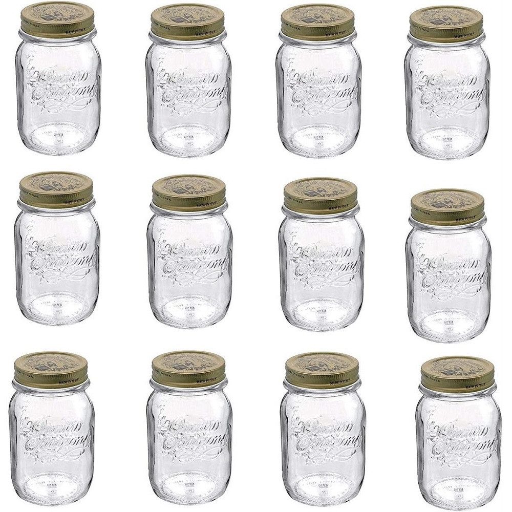 Bormioli Rocco Einmachglas Bormioli Rocco Einmachgläser Quattro Stagioni 12 teilig, Glas