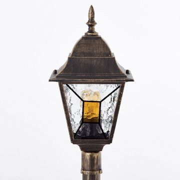 Lightbox Außen-Stehlampe, ohne Leuchtmittel, Außen Stehlampe, 120 x 18 x 18 cm, E27, max. 60 W, IP44, Metall/Glas