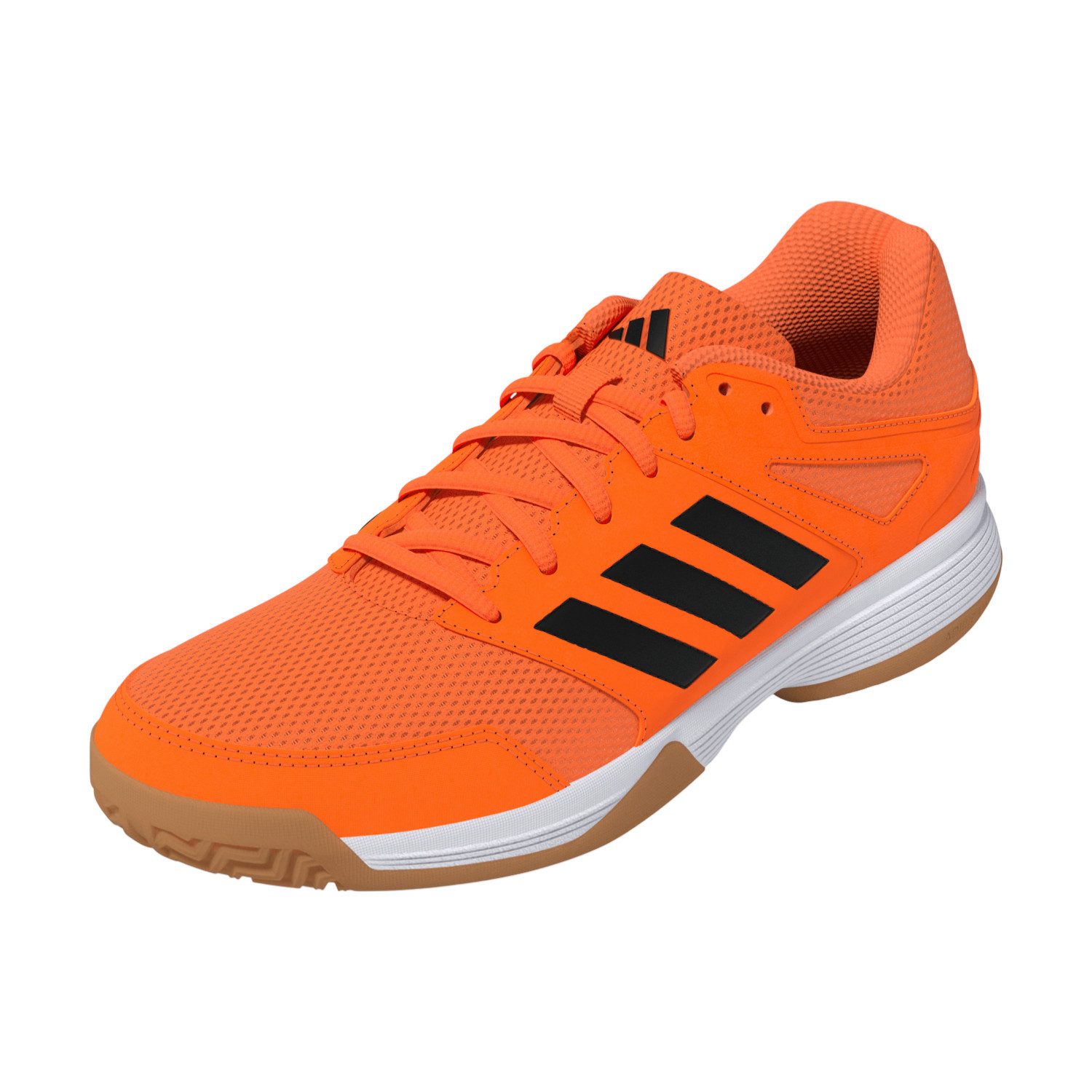 adidas Performance Hallen-Indoorschuhe Speedcourt orange/schwarz/weiss Kinder Badmintonschuh – Bild 5 von 5