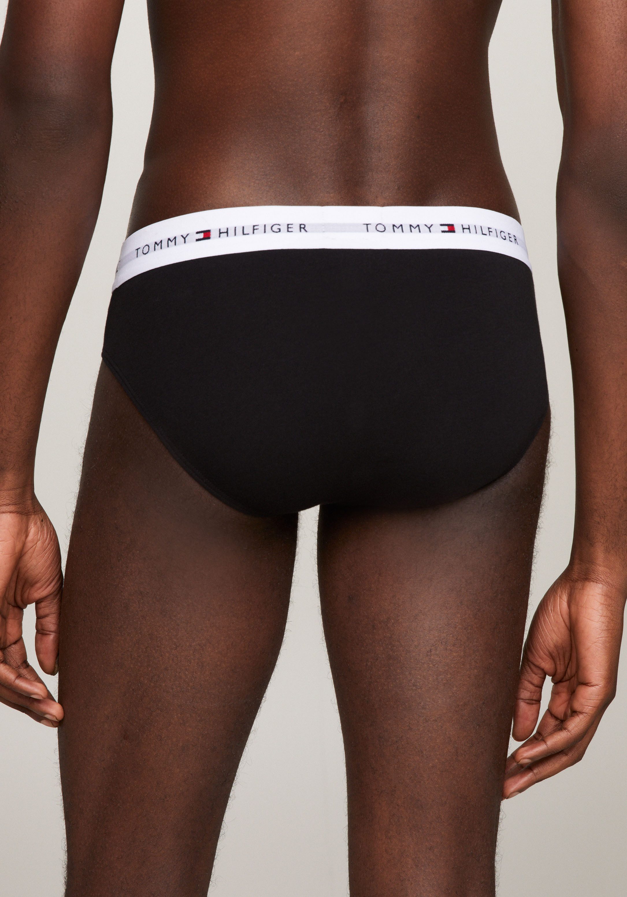 Tommy Hilfiger Underwear Slip 5P BRIEF (Packung, 5-St., 5er-Pack) mit kontrastfarbenem Logobund