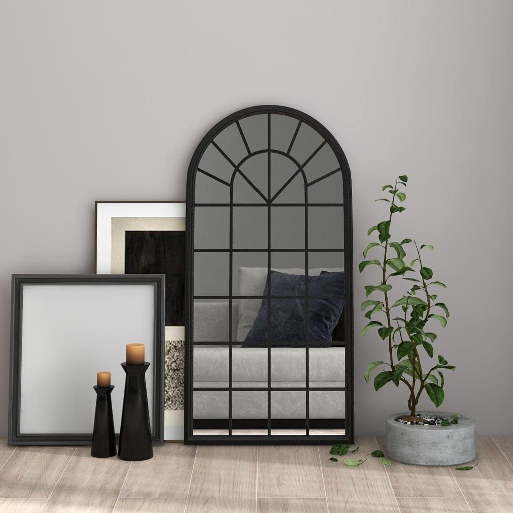 den Eisen cm Innenbereich Schwarz Spiegel furnicato Wandspiegel für 90x45