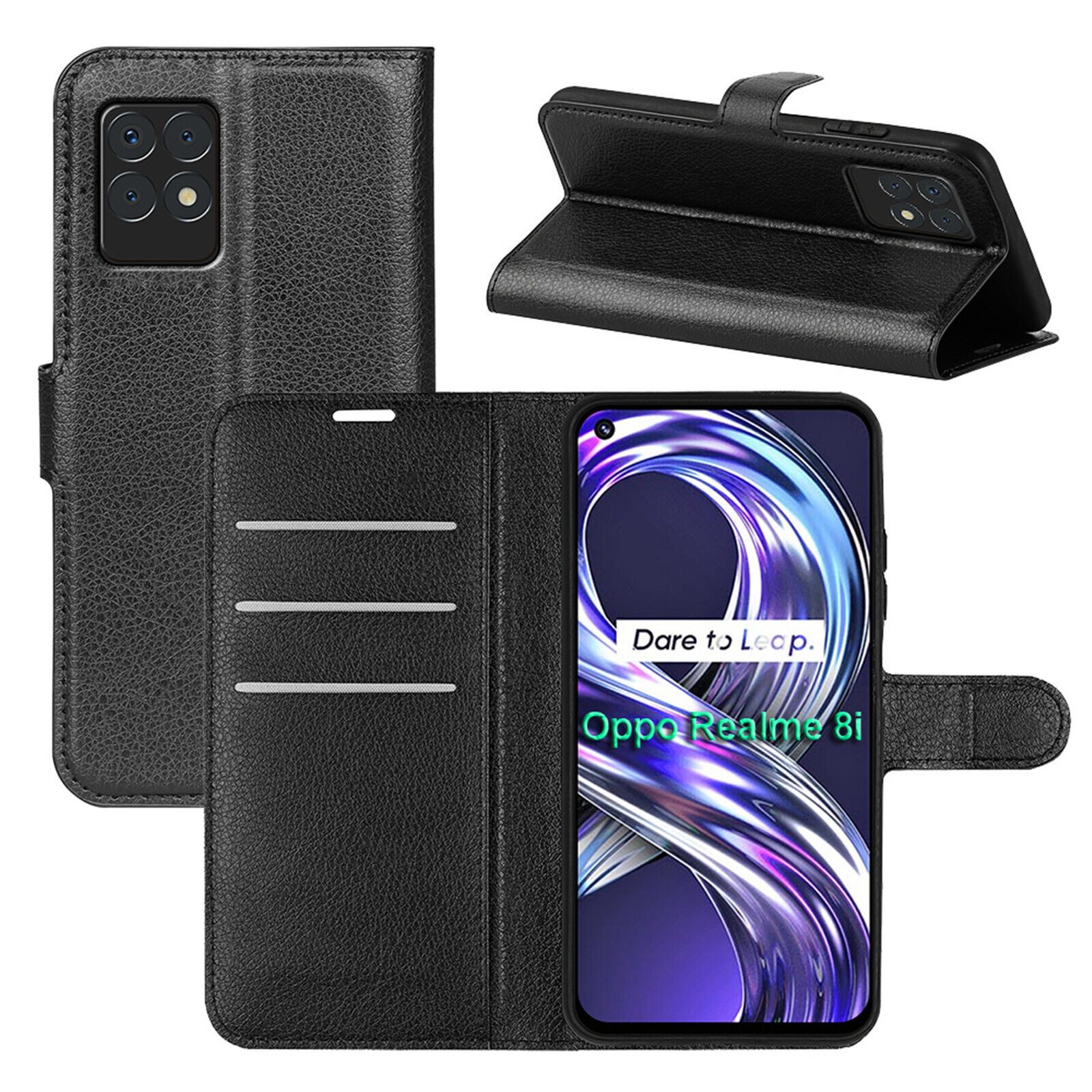 betterfon Smartphone-Hülle Handytasche für Realme Schutzhülle Klapphülle Flip Case Etui Book, 3-Schicht-Hülle: Stoßfest + kratzresistent mit Passform