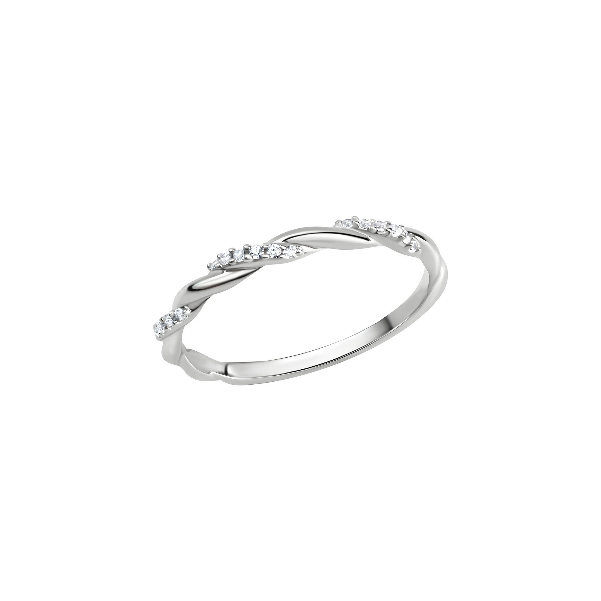 Vivance Fingerring 925 Sterling Silber rhodiniert Zirkonia
