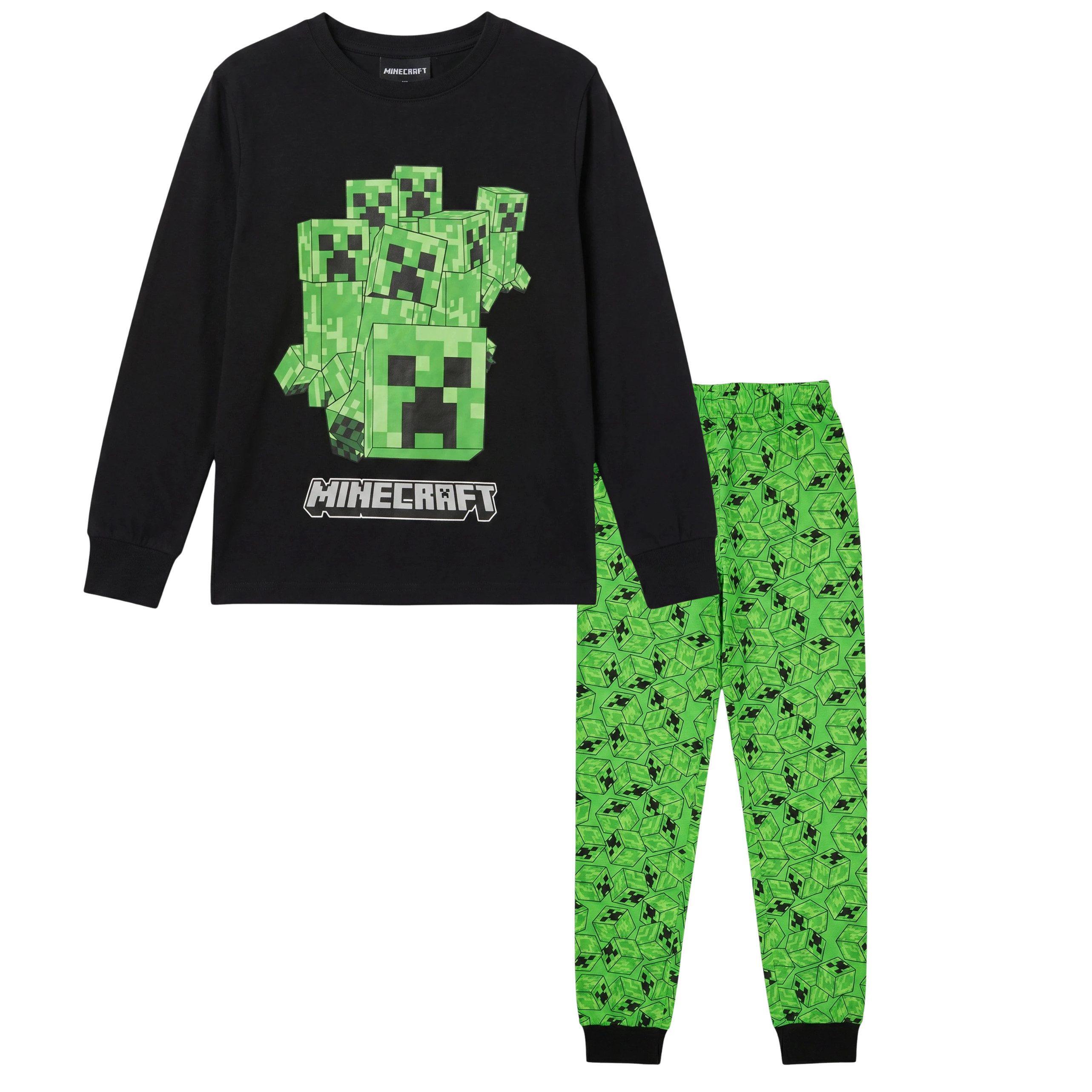 Minecraft Schlafanzug Minecraft Creeper Jungen Schlafanzug Pyjama Langarm
