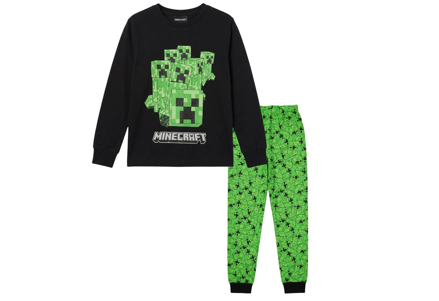 Minecraft Schlafanzug Minecraft Creeper Jungen Schlafanzug Pyjama Langarm