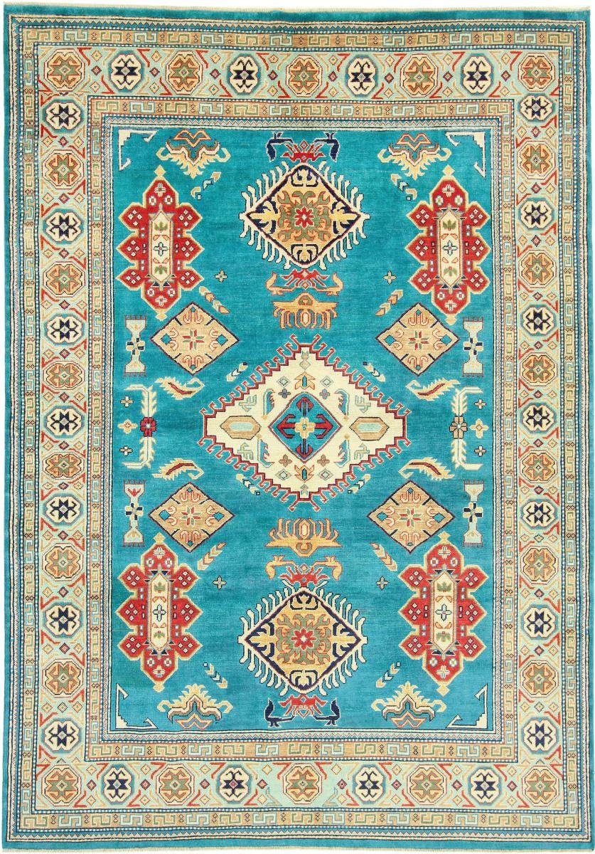 Orientteppich Kazak 209x302 Handgeknüpfter Orientteppich, Nain Trading, rechteckig, Höhe: 5 mm