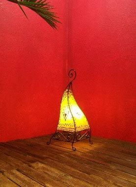 Marrakesch Orient & Mediterran Interior Stehlampe Hennalampe Marrakesch 50cm, Marokkanische Leder Stehlampe