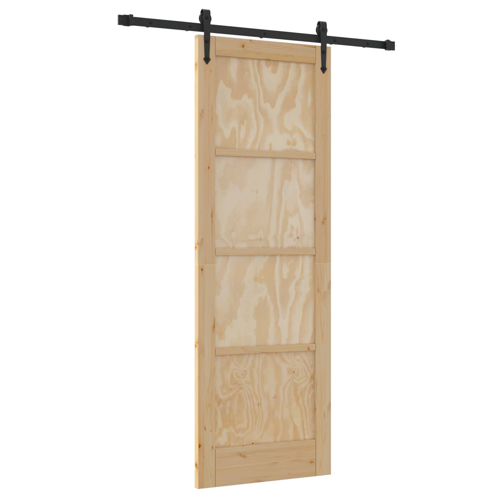 vidaXL Haustür Schiebetür ORKDAL 73,5 x 211 cm Massives Kiefernholz Natur (1-St)