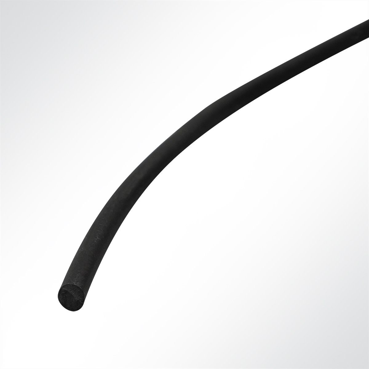 LYSEL® Versteifungsband Kedereinlage PVC-Einlage weich voll Ø 3mm schwarz, (1-St), 1000 mm [L]