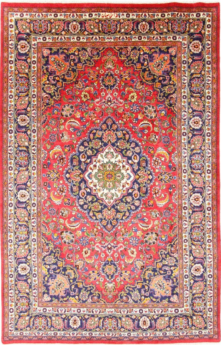Orientteppich Mashhad 191x299 Handgeknüpfter Orientteppich / Perserteppich, Nain Trading, rechteckig, Höhe: 12 mm