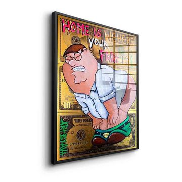 DOTCOMCANVAS® Acrylglasbild Farting Peter - Acrylglas, Acrylglasbild Farting Peter Griffin Family Guy Comic Cartoon Klo Bad