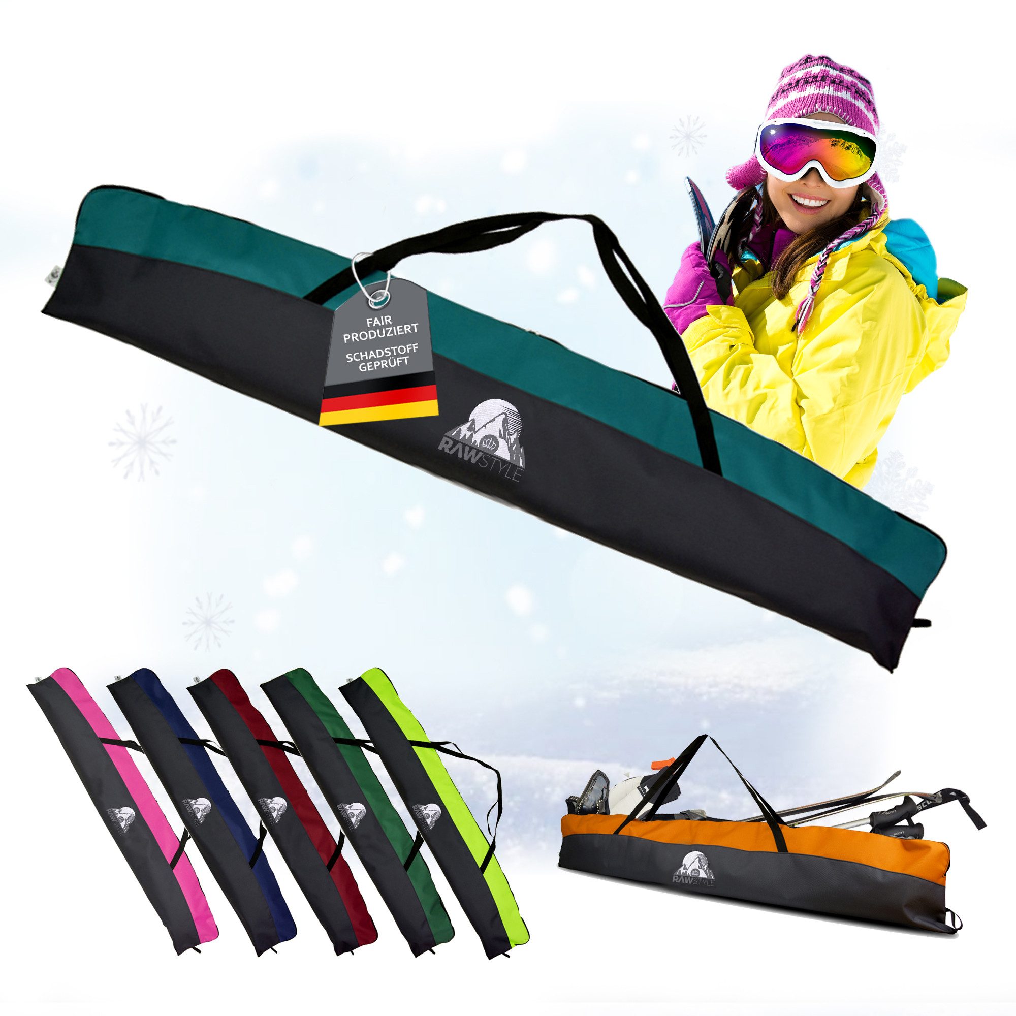 BambiniWelt by Rafael K. Skitasche Skitasche Skisack für Ski 160cm 180cm 19 günstig online kaufen