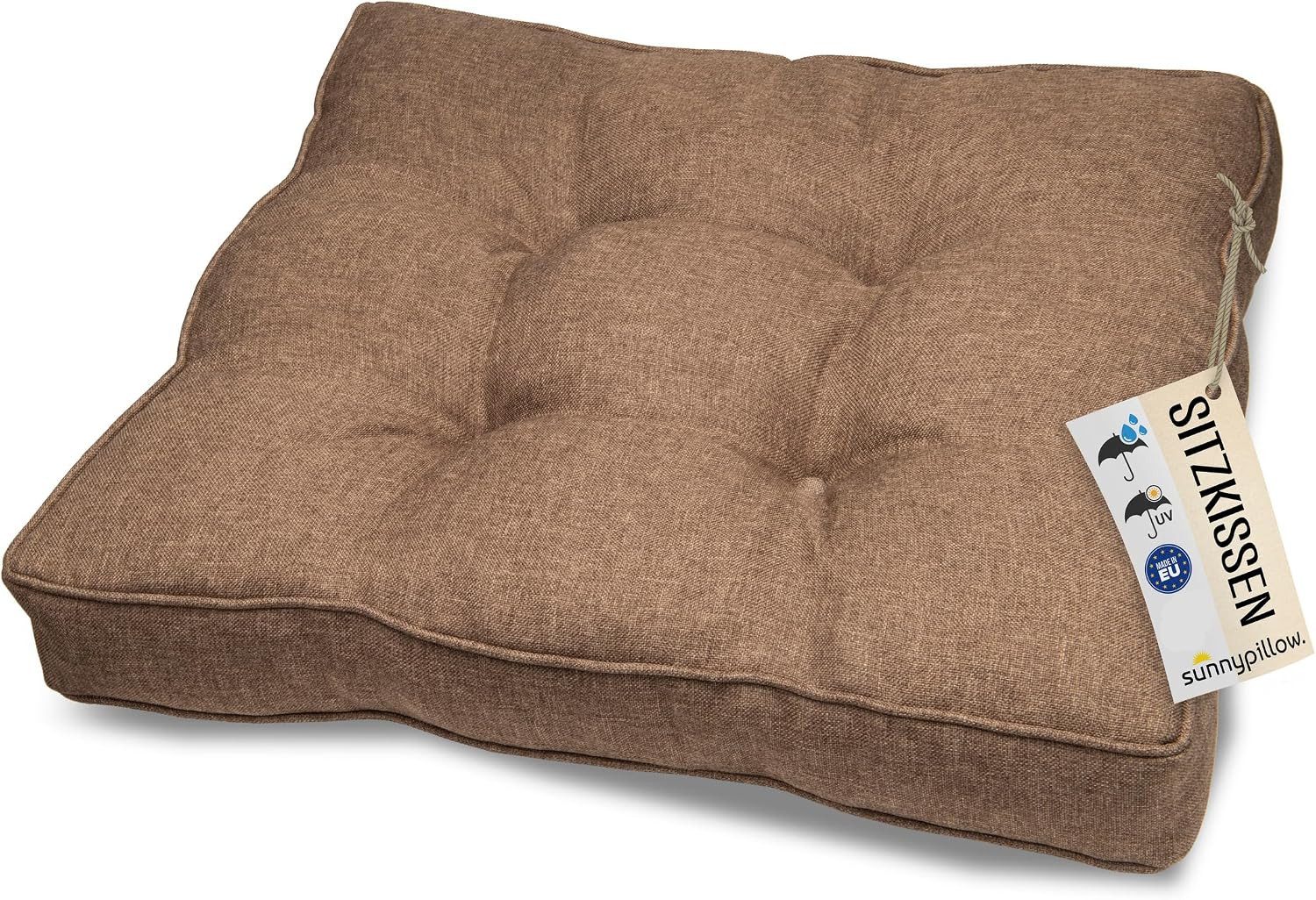 sunnypillow Stuhlkissen Gartenkissen für Gartenmöbel Rattanmöbel, Outdoor / Indoor