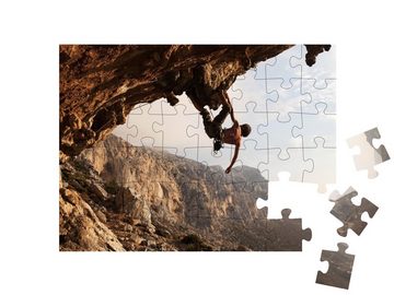 puzzleYOU Puzzle Extremkletern auf Kalymnos, Griechenland, 48 Puzzleteile, puzzleYOU-Kollektionen Sport