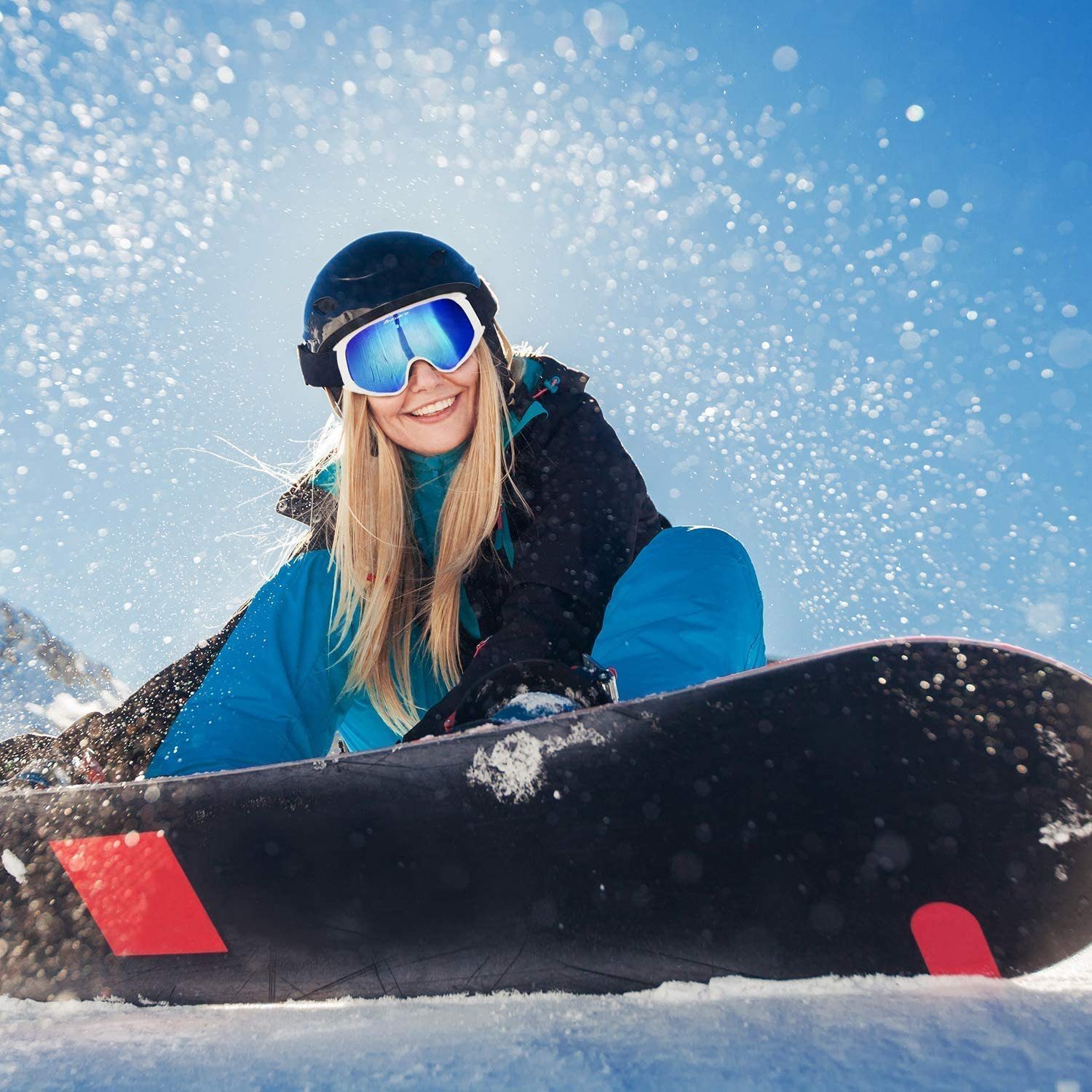 Skibrille  Snowboard Brille Anti Fog UV Schneebrille Beschlag Damen Herren sc 