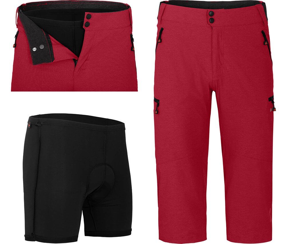 Fahrradhose PORVOO Capri (mit gepolsterter Innenhose) günstig online kaufen