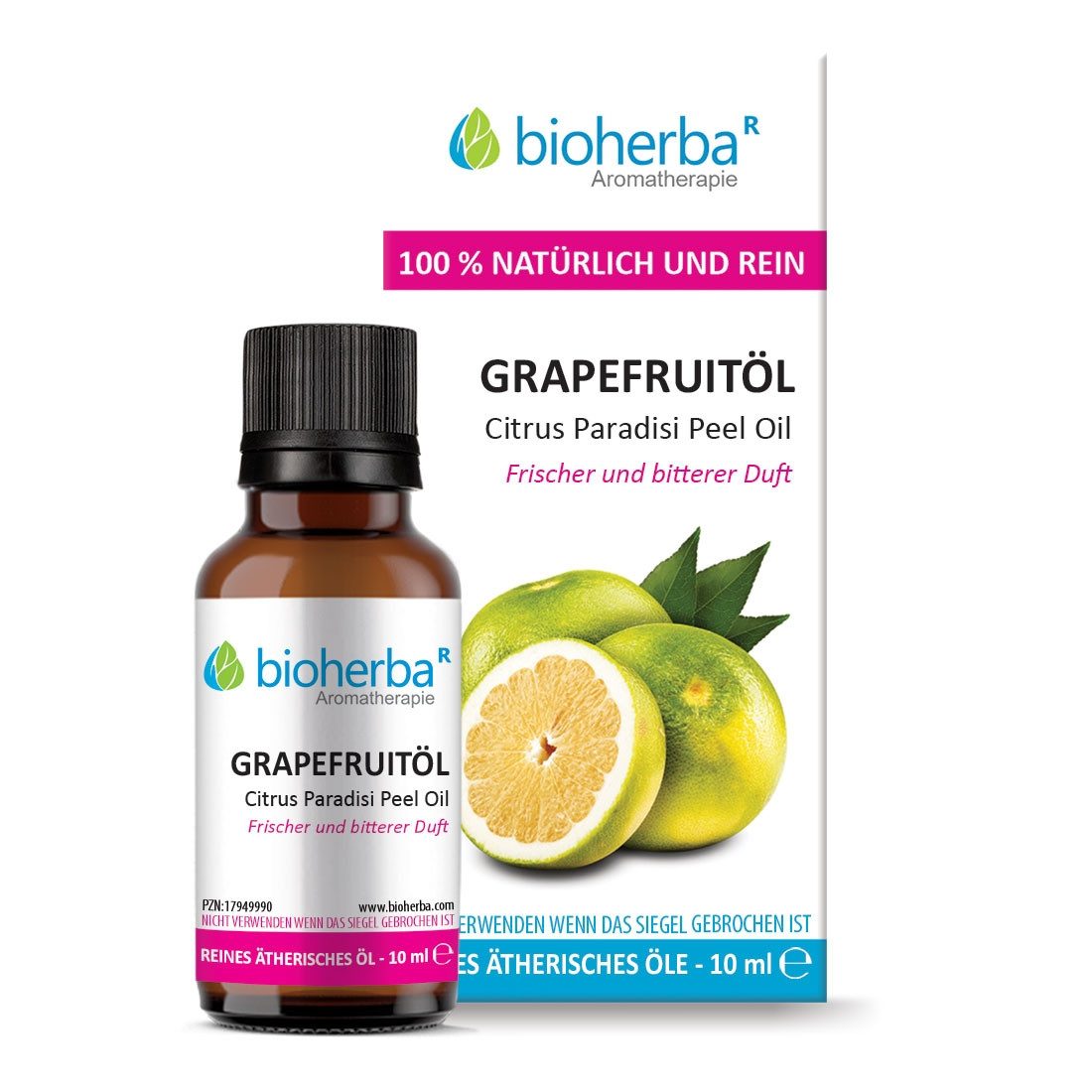 BIOHERBA R Pflege-Set Grapefruitöl Reines ätherisches Öl 10 ml
