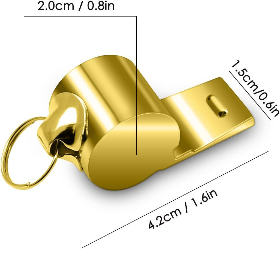 FELIXLEO Tornetz Loud Metal Pfeife in Gold liefert einen sehr lauten Signalton (1-St)