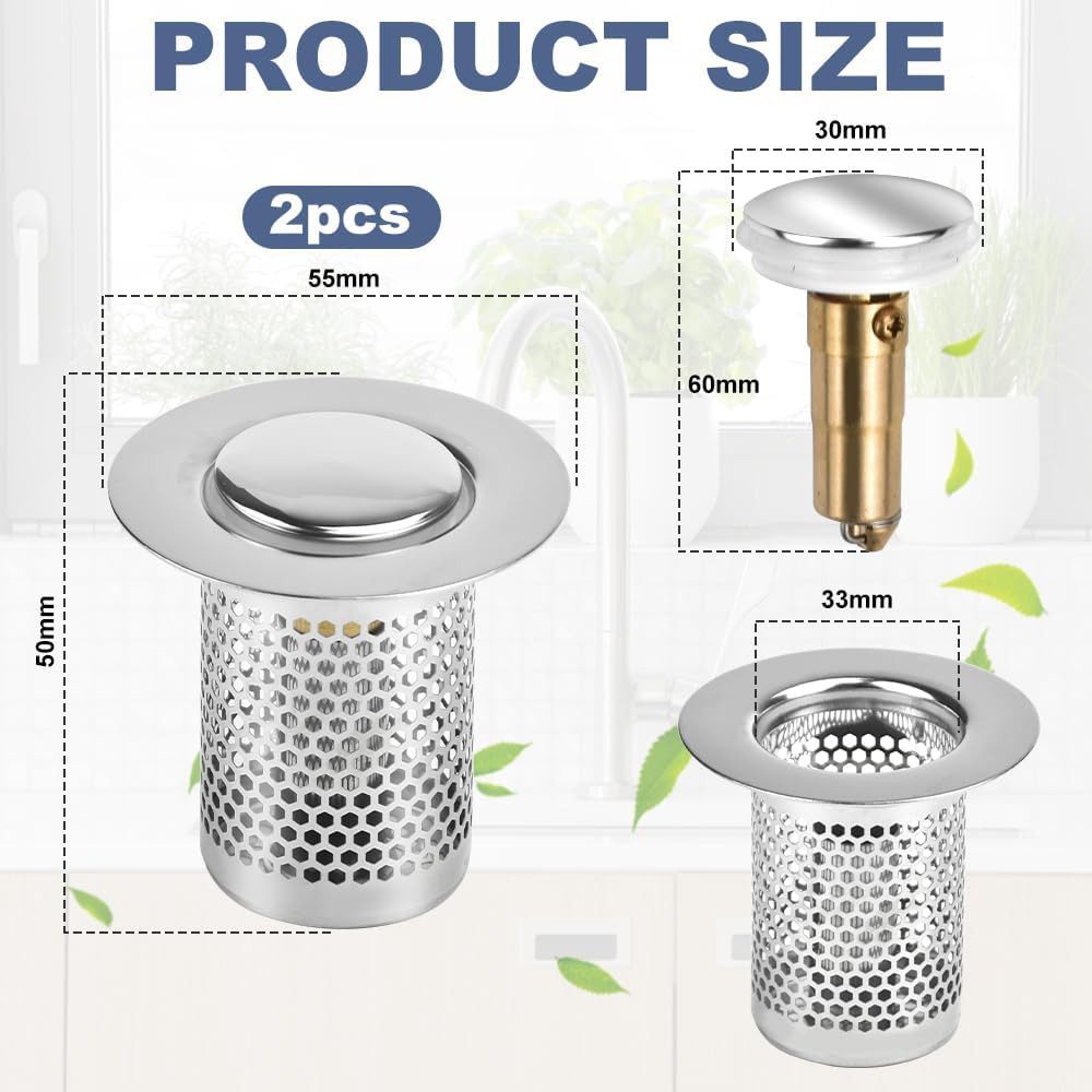 BlingBin Waschbeckenstöpsel Abflussfilter Edelstahl Waschbecken Stöpsel günstig online kaufen