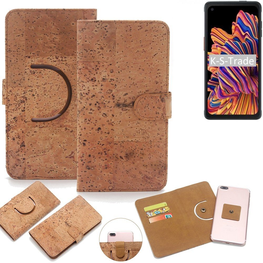 K-S-Trade Handyhülle für Samsung Galaxy XCover Pro, Handy Hülle Schutz Hülle Handyhülle Schutzhülle Korkhülle