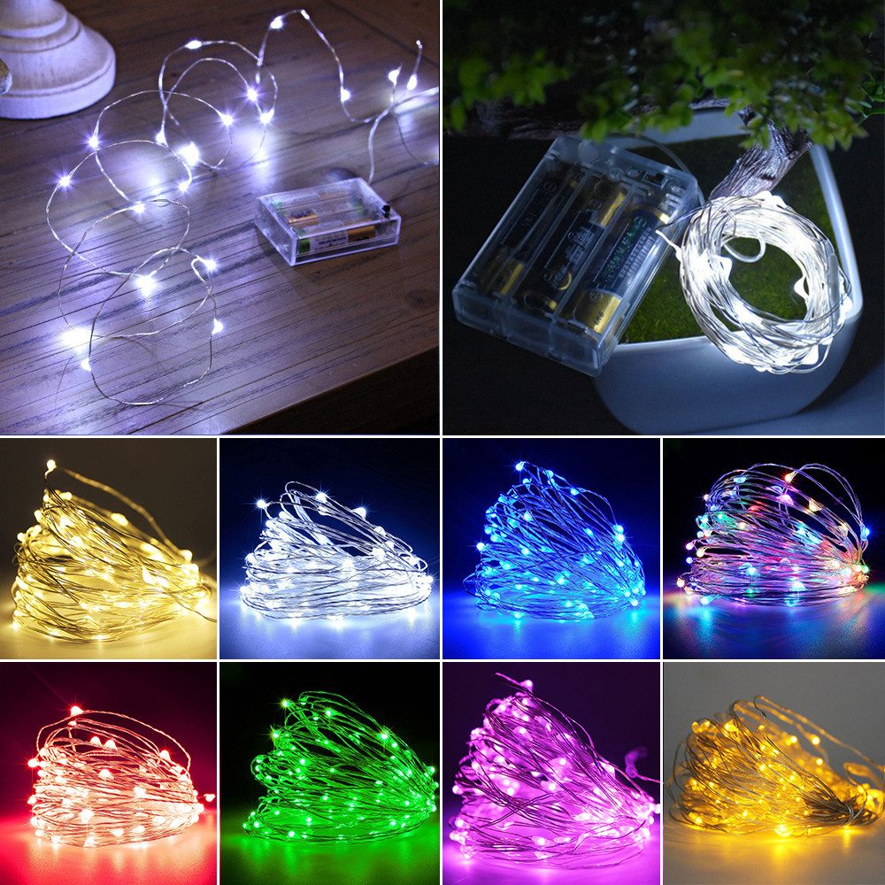 Sunicol LED-Lichterkette 2/3/5/10M, Kupferdraht, AA-Batterie, für Weihnacht günstig online kaufen