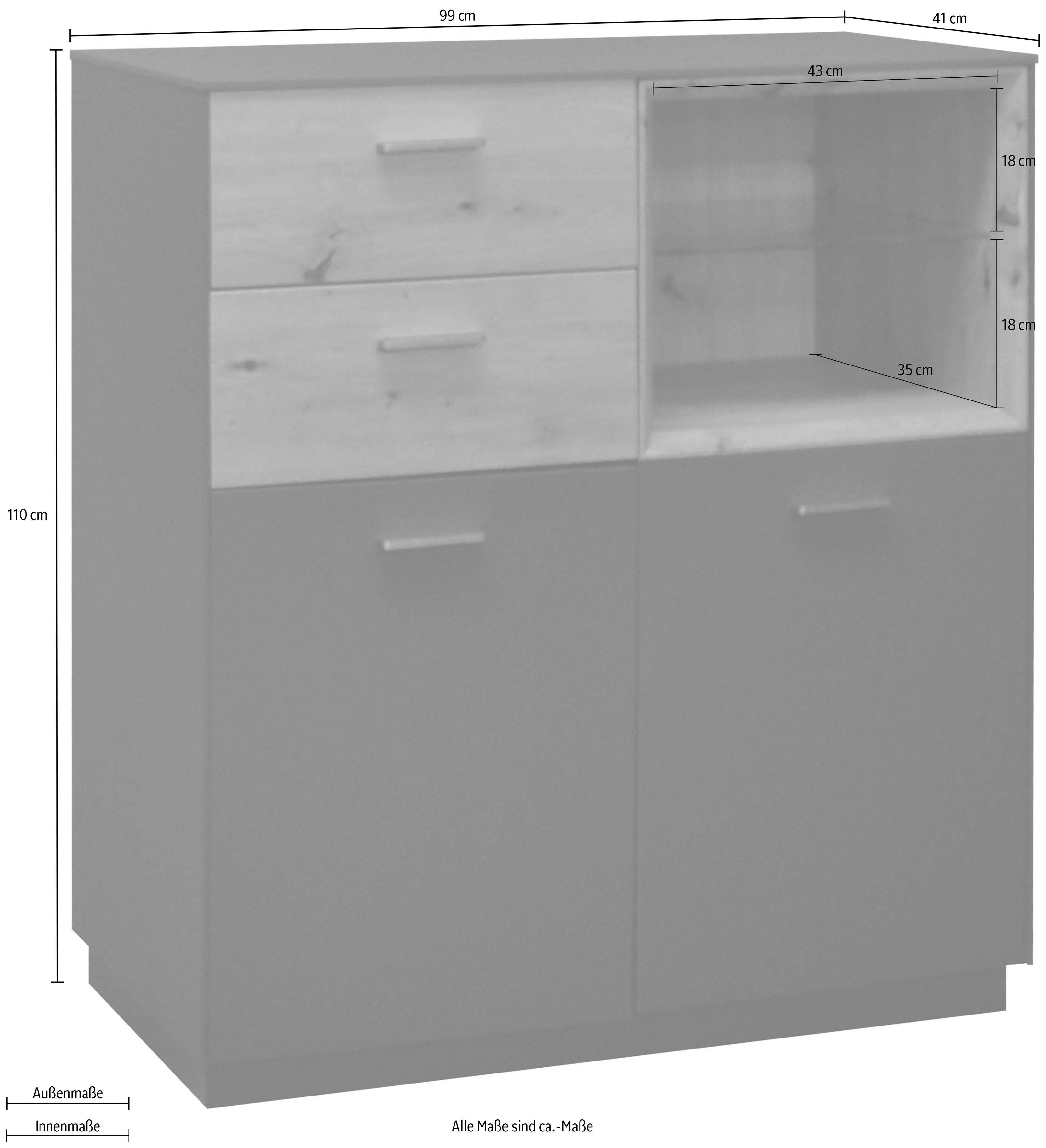 Mäusbacher Kommode Frame, Breite 99 cm