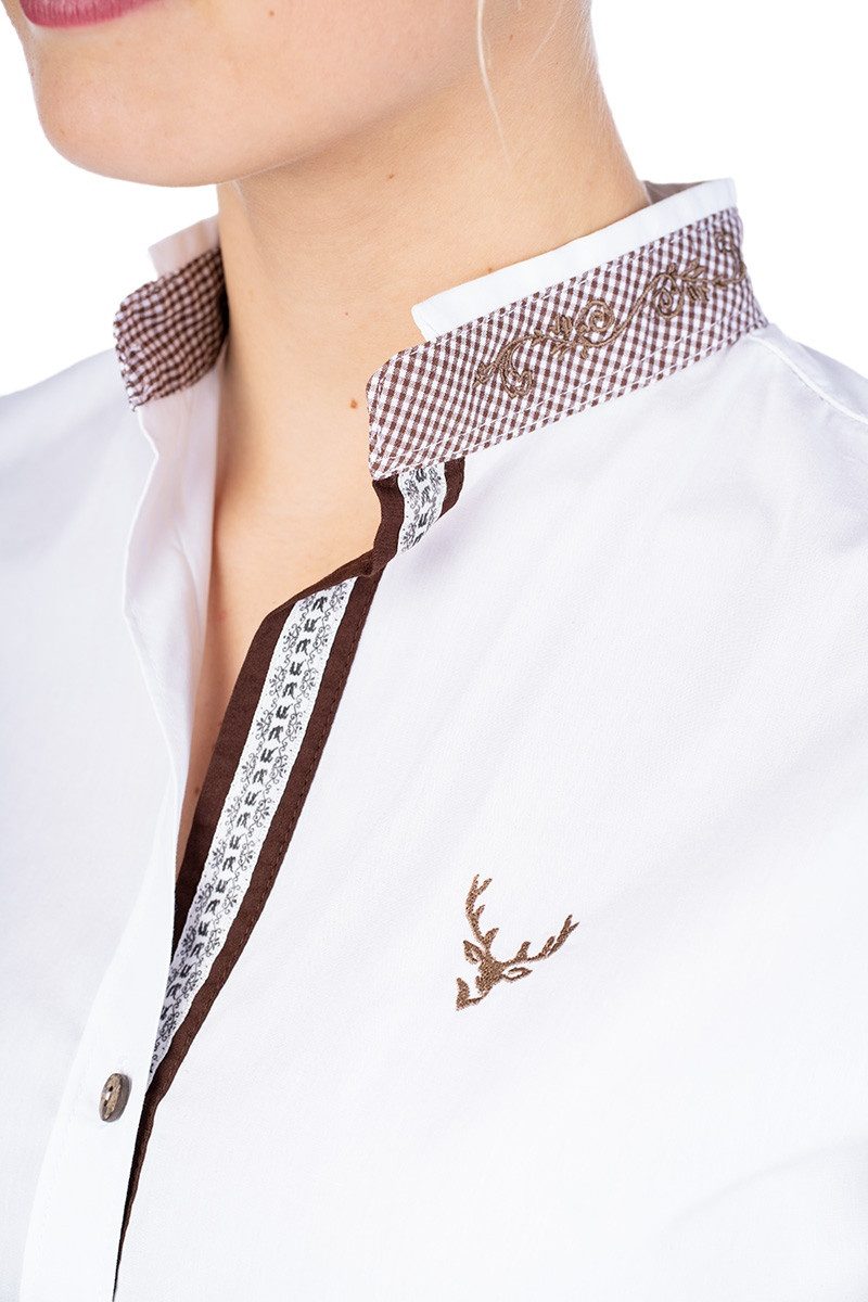 Orbis Textil GmbH & Co. KG Trachtenbluse Trachtenbluse - ADALIE - weiß – Bild 2 von 3