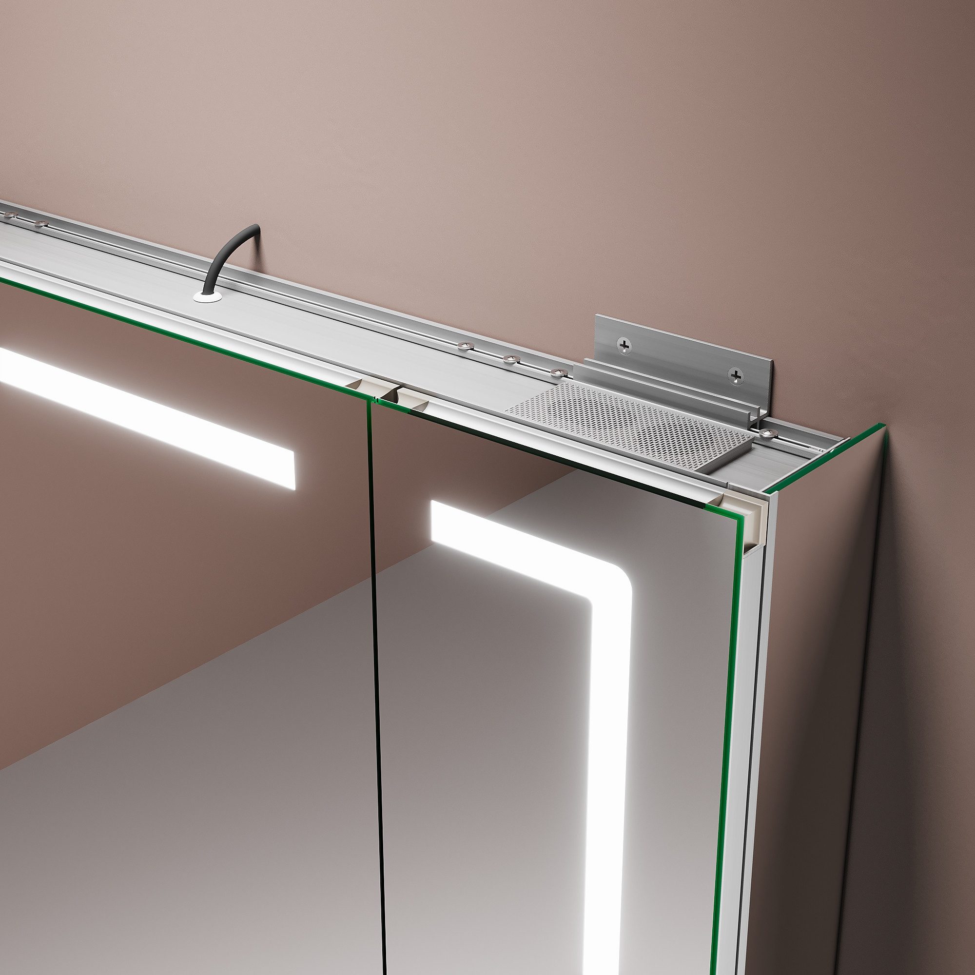 SONNI Spiegelschrank Spiegelschrank Badezimmerschrank 80×60cm Bestseller mit 3-farbiger dimmbarer Beleuchtung