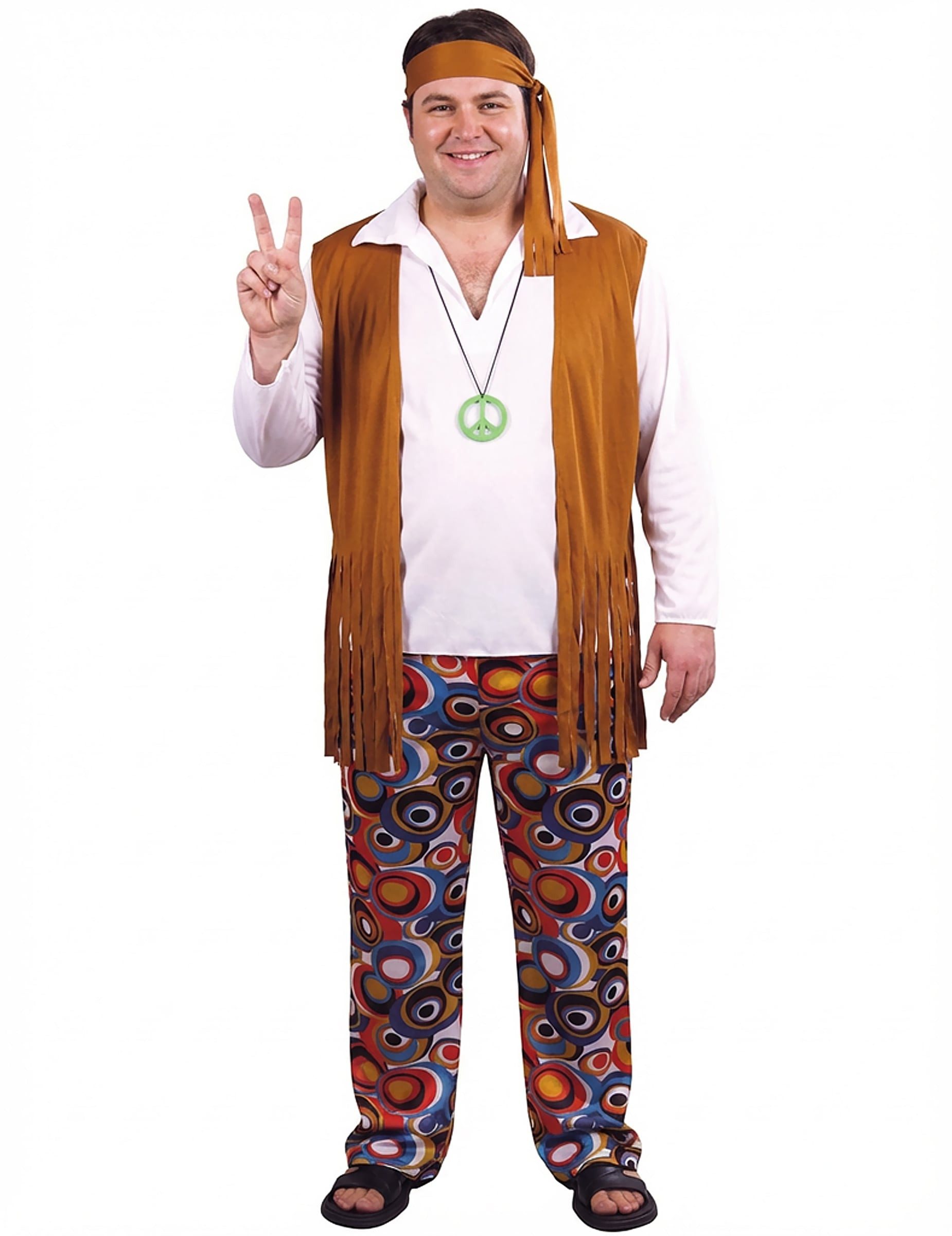 JADEO Kostüm Hippie-Kostüm in Übergrösse Karneval-Kostüm in XXL bunt